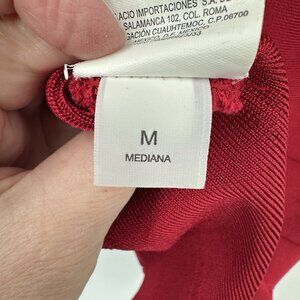 SOLD red MEDIUM lace herve leger style 90s Y2K